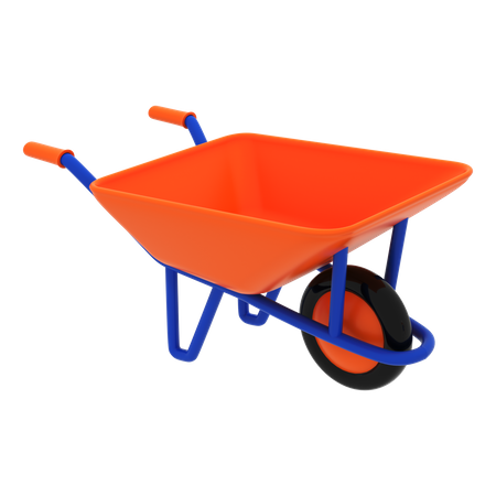 Wheelbarrow  3D Icon