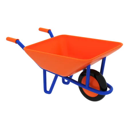 Wheelbarrow  3D Icon