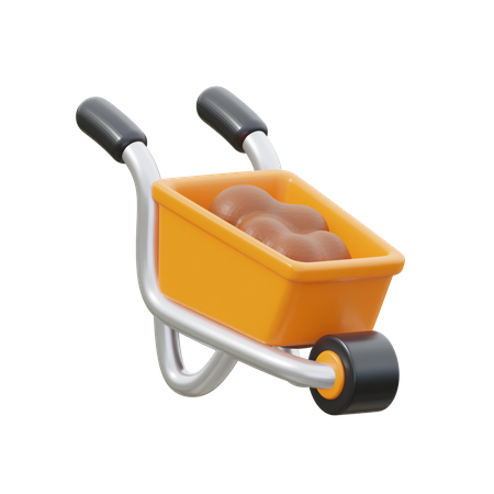 Wheelbarrow  3D Icon