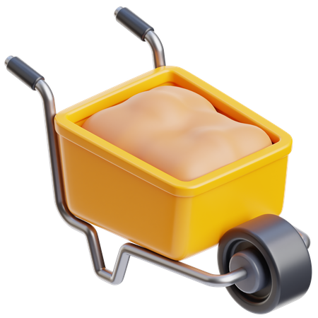 Wheelbarrow  3D Icon