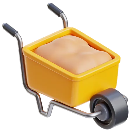 Wheelbarrow  3D Icon