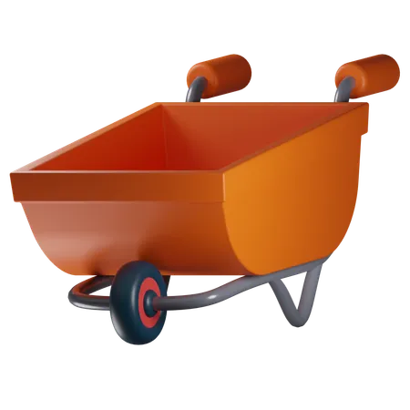 Wheelbarrow  3D Icon