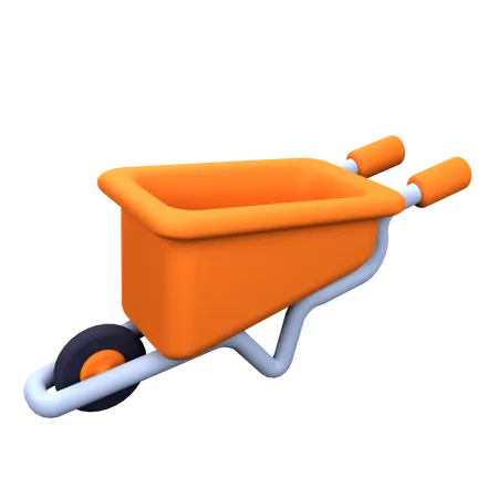 Wheelbarrow  3D Icon