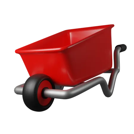 Wheelbarrow  3D Icon