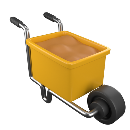 Wheelbarrow  3D Icon