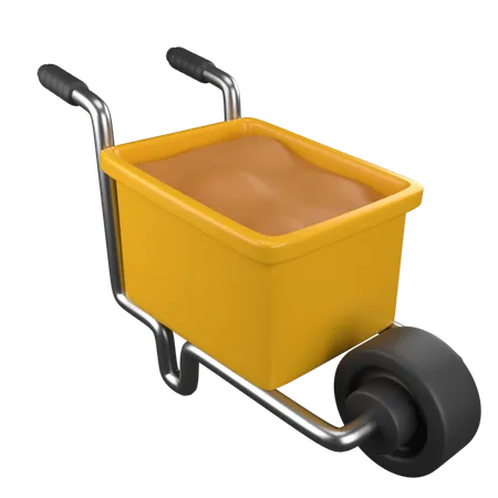 Wheelbarrow  3D Icon