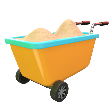 Wheelbarrow  3D Icon