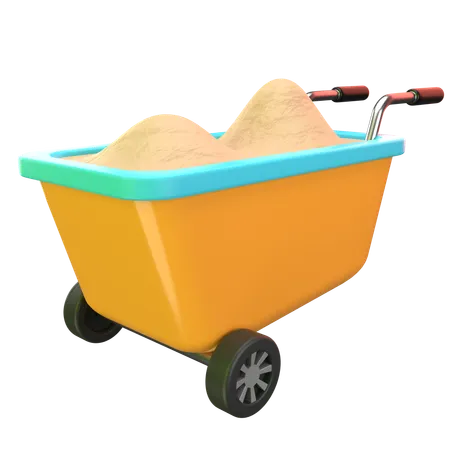 Wheelbarrow  3D Icon