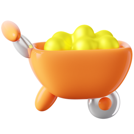 Wheelbarrow  3D Icon