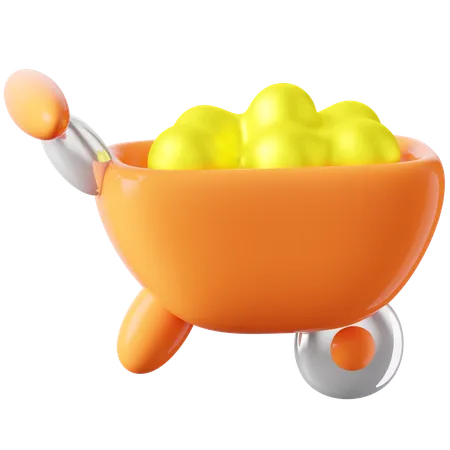 Wheelbarrow  3D Icon