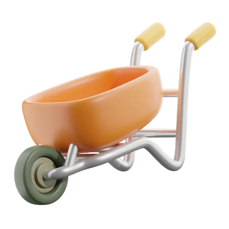 Wheelbarrow  3D Icon