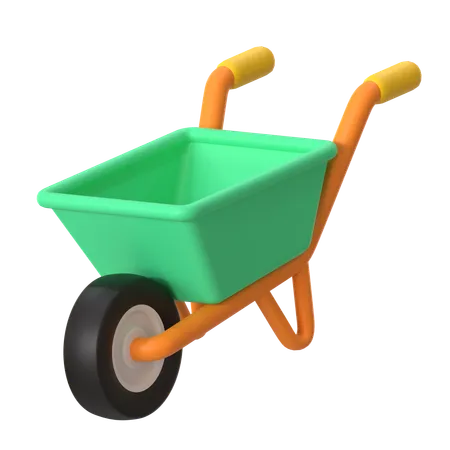 Wheelbarrow  3D Icon