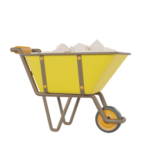 Wheelbarrow  3D Icon