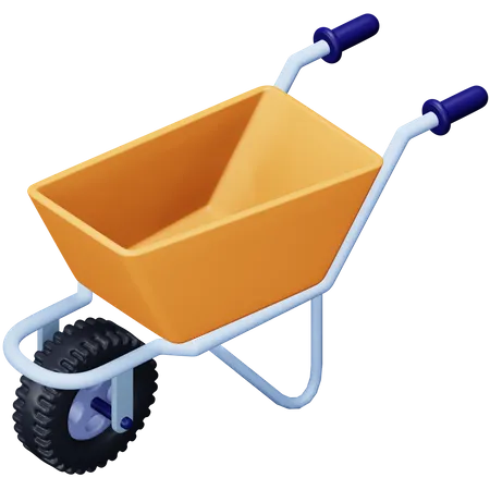 Wheelbarrow  3D Icon