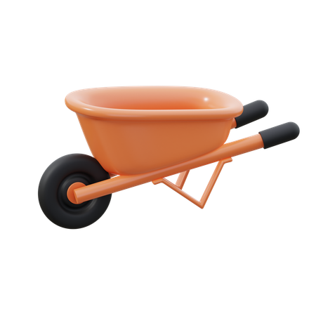 Wheelbarrow  3D Icon