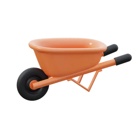 Wheelbarrow  3D Icon