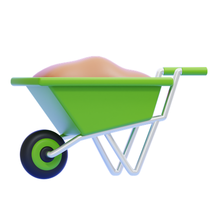 Wheelbarrow  3D Icon