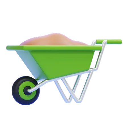 Wheelbarrow  3D Icon