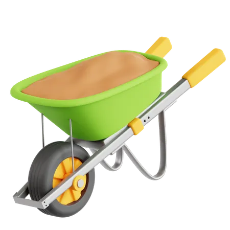 Wheelbarrow  3D Icon