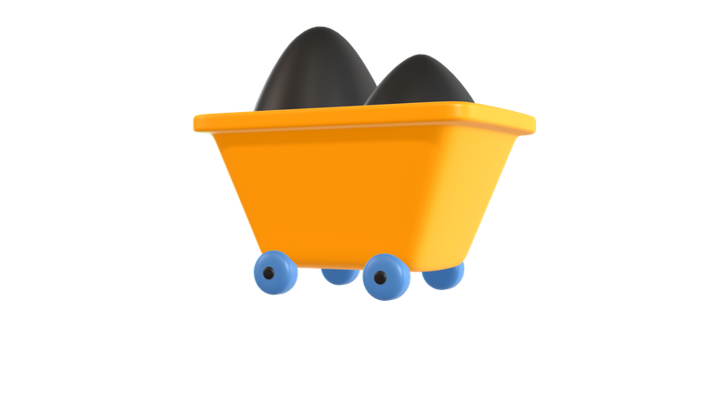 Wheelbarrow  3D Icon