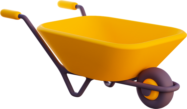 Wheelbarrow  3D Icon
