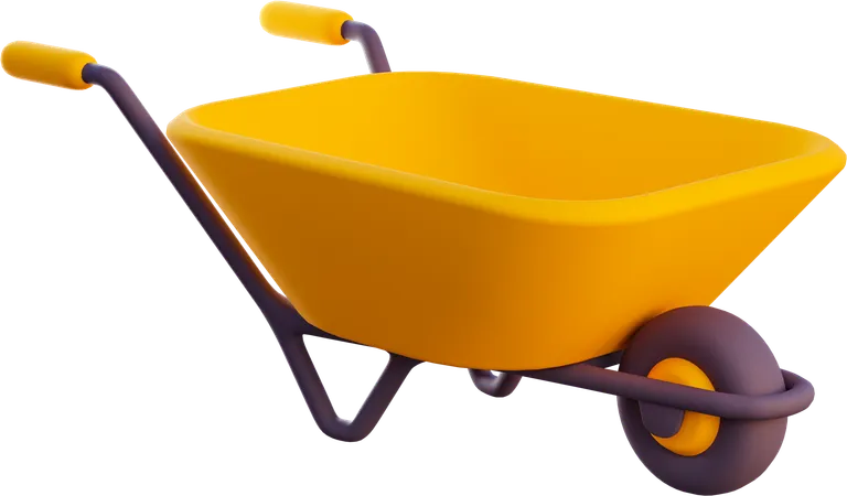 Wheelbarrow  3D Icon