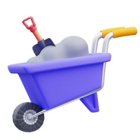 Wheelbarrow  3D Icon