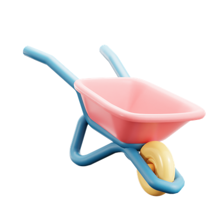 Wheelbarrow  3D Icon