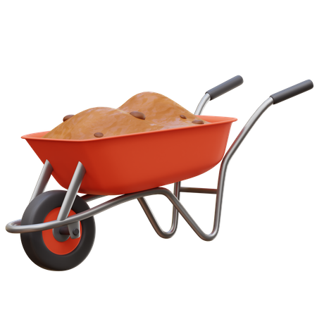 Wheelbarrow  3D Icon