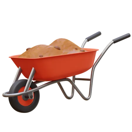 Wheelbarrow  3D Icon