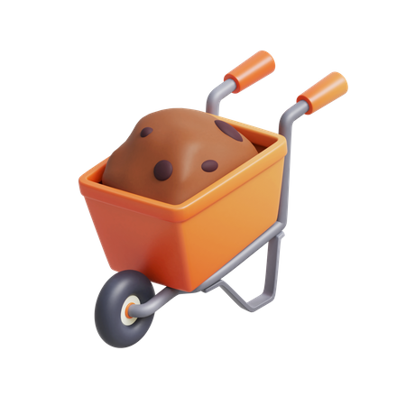 Wheelbarrow  3D Icon