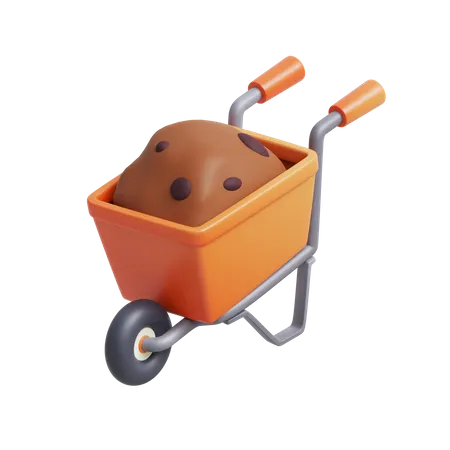 Wheelbarrow  3D Icon