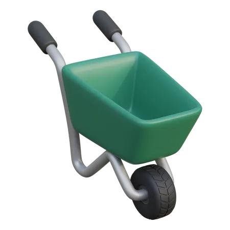 Wheelbarrow  3D Icon