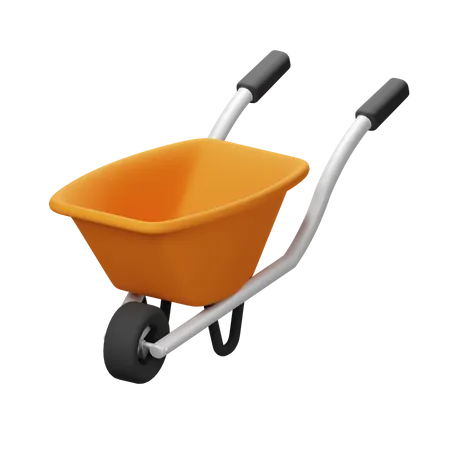 Wheelbarrow  3D Icon