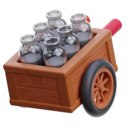 Wheelbarrow  3D Icon