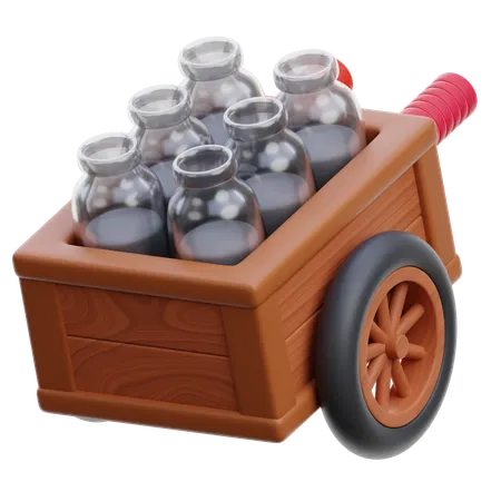 Wheelbarrow  3D Icon