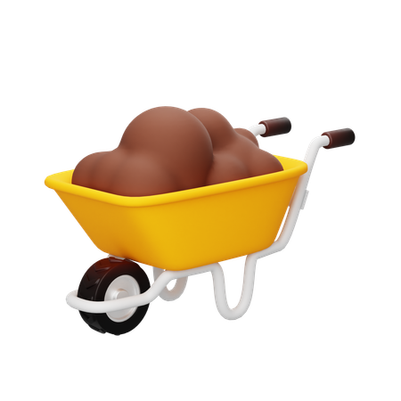 Wheelbarrow  3D Icon