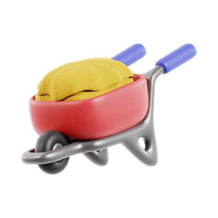 Wheelbarrow  3D Icon