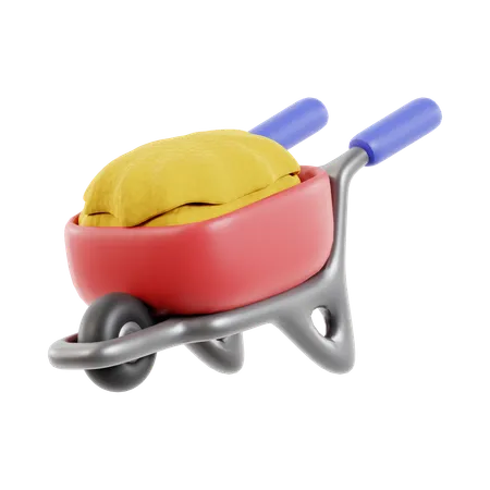 Wheelbarrow  3D Icon