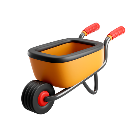 Wheelbarrow  3D Icon