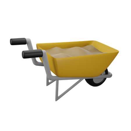 Wheelbarrow  3D Icon