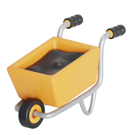 Wheelbarrow  3D Icon