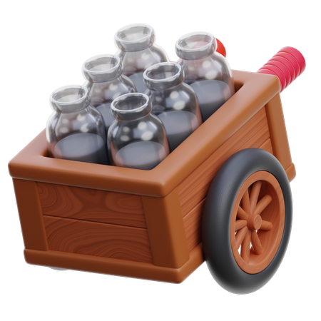 Wheelbarrow  3D Icon
