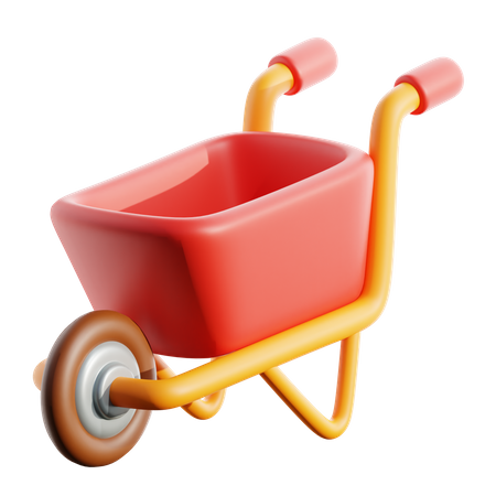 Wheelbarrow  3D Icon