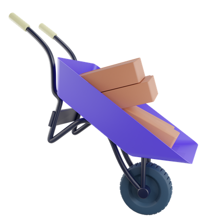 Wheelbarrow  3D Illustration