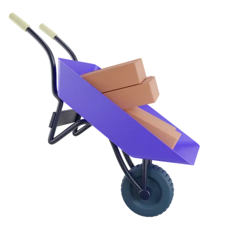 Wheelbarrow  3D Illustration