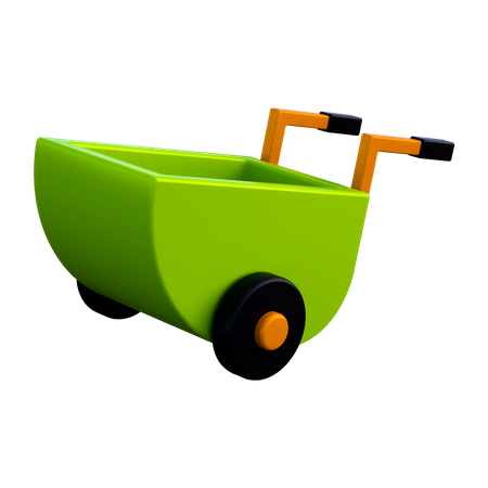 Wheelbarrow  3D Illustration