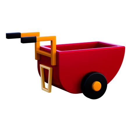 Wheelbarrow  3D Illustration