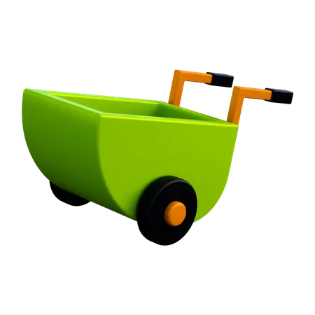 Wheelbarrow  3D Illustration