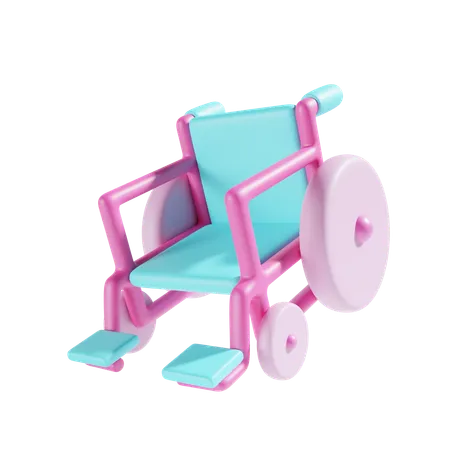 Wheelchair 3 D Illustration 3D Icon